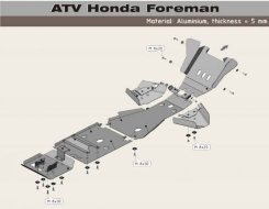 Защита квадроцикла Honda Foreman (Rubicon) TRX500