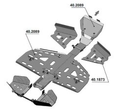 Защита днища для квадроцикла Brp Can-am Outlader 400
