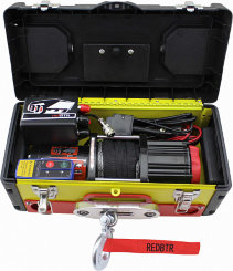 Лебедка 'redBTR' переносная в ящике, 3500 lbs (1587 кг), синтетический трос