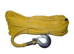 трос для лебедки синтетический  6 мм х 15 м, с крюком