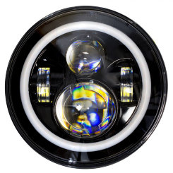 Светодиодная фара головного света NL-FL-515, 2*40W с поворотником и ДХО комплект 2 шт. арт: NL-FL-515