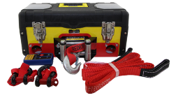 Лебедка 'redBTR' переносная в ящике, 3500 lbs (1587 кг), стальной трос