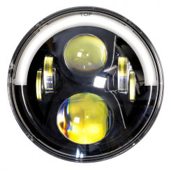 Светодиодная фара головного света NL-FL-525, 2*60W с ДХО, Поворотником и габаритом комплект 2 шт. арт: NL-FL-525